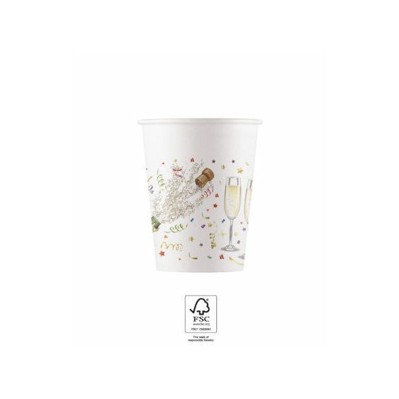 Papírové kelímky “Šampus", 200 ml, 8 ks - Obr. 1