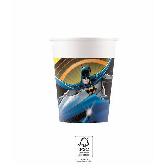 Papírové kelímky “Batman”, 200 ml, 8 ks - obr. 1