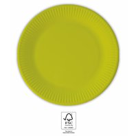 EKO papírové talířky LIMETKOVÉ, 20 cm, 8 ks - obr. 1