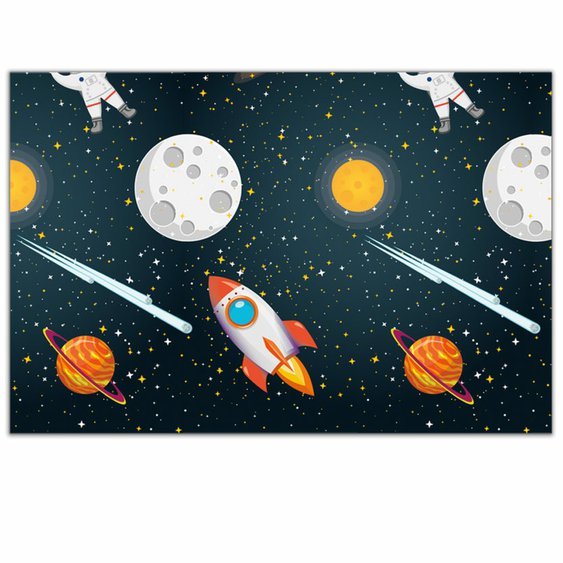 Plastový ubrus “Rocket Space”, 120x180 cm - obr. 1