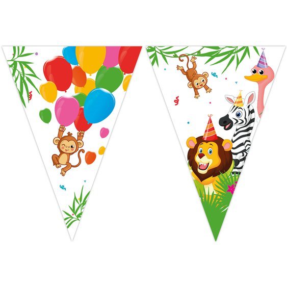 Vlaječkový banner “Jungle Balloons - džungle” - Obr. 1
