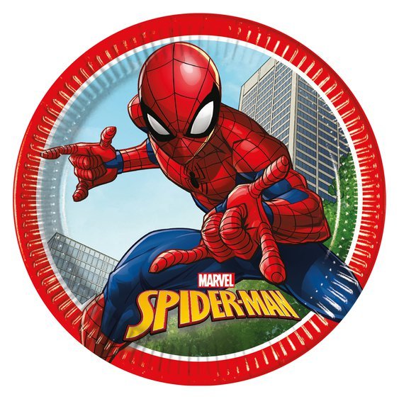 Papírové talířky “Spiderman - Crime Fighter”, 23 cm, 8 ks - Obr. 1