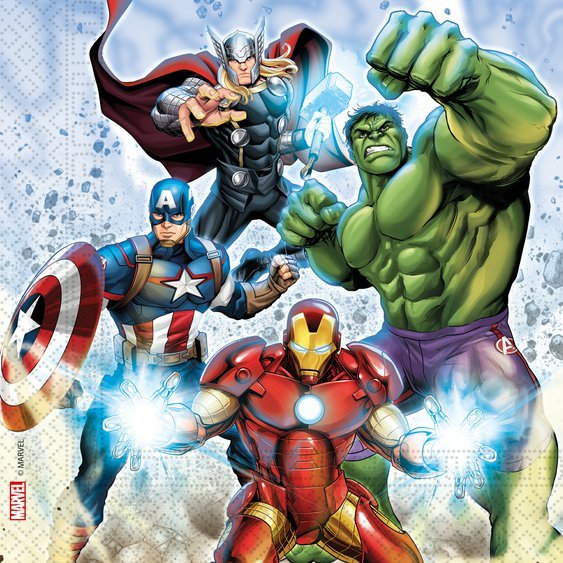 Papírové ubrousky “Avengers - Kameny nekonečna”, 33x33cm, 20ks - Obr. 1