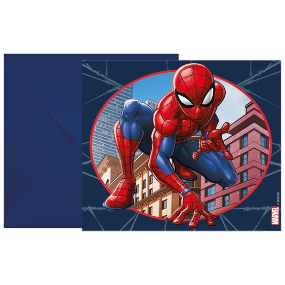 Pozvánky “Spiderman - Crime Fighter”, 6 ks - Obr. 1