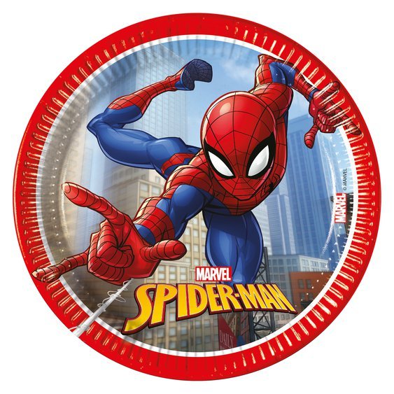 Papírové talířky “Spiderman - Crime Fighter”, 20 cm, 8 ks - Obr. 1