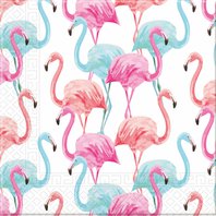 Papírové ubrousky “Tropical Flamingo“, 33x33 cm, 20 ks
