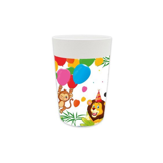 Plastové kelímky “Jungle Balloons - džungle”, 230ml, 2ks - Obr. 1