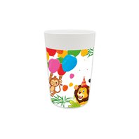 Plastové kelímky “Jungle Balloons - džungle”, 230ml, 2ks