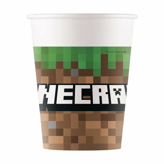 Papírové kelímky “Minecraft”, 200 ml, 8 ks - Obr. 1