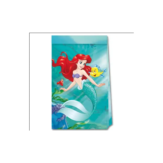 Papírové pytlíčky “Ariel-Malá mořská víla”, 4 ks - obr. 1