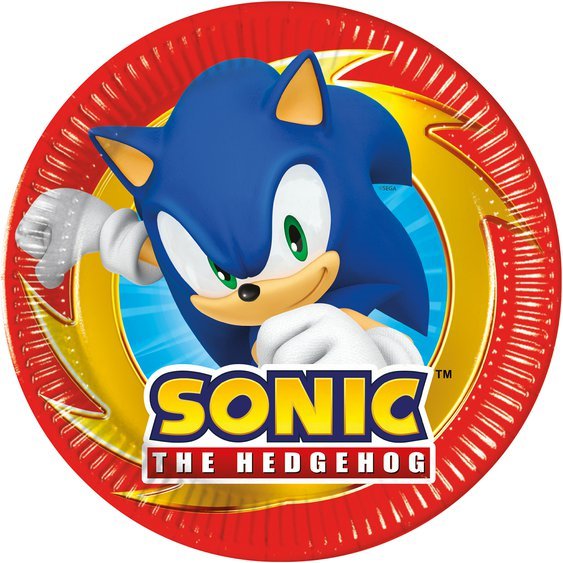 Papírové talířky “Sonic”, 20 cm, 8 ks - Obr. 1