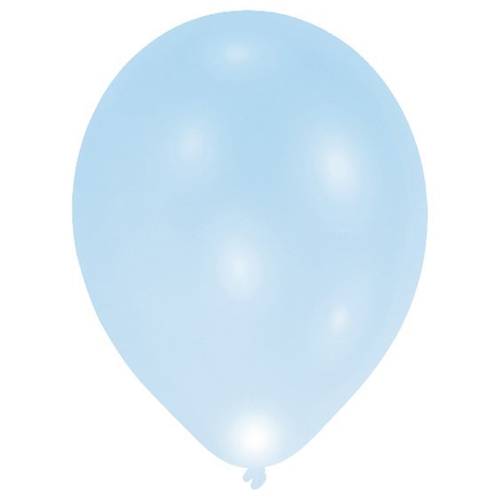 Svítící balónky MODRÉ, 27 cm, 5 ks - Obr. 1