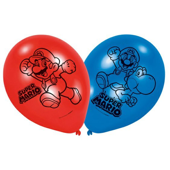 Balónky “Super Mario”, 23 cm, 6 ks - Obr. 1