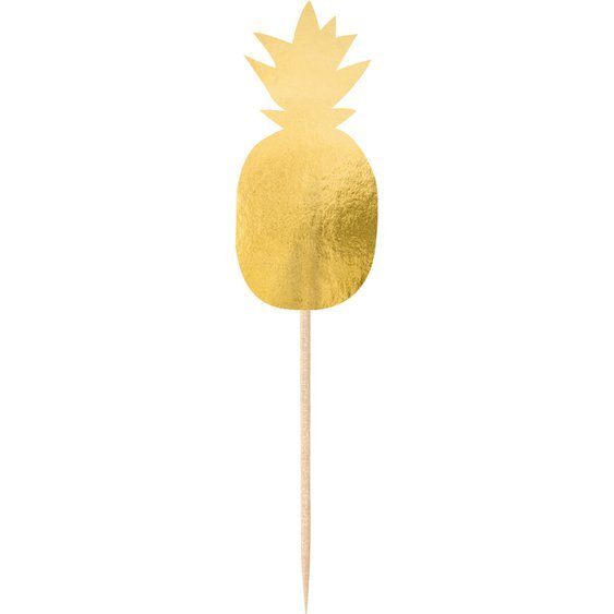 Zapichovátka “Ananas” ZLATÁ, 8cm, 20ks - Obr. 1
