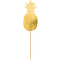 Zapichovátka “Ananas” ZLATÁ, 8cm, 20ks