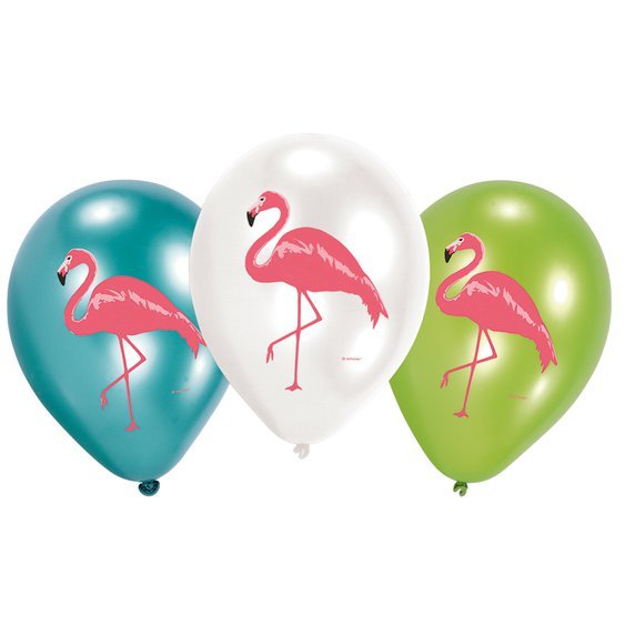 Balónky “Plameňáci-Flamingo Paradise”, 27 cm, 6 ks - Obr. 1