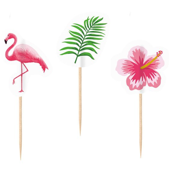 Zapichovátka “Plameňáci-Flamingo Paradise”, 7,5cm, 20ks - Obr. 1