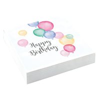 Papírové ubrousky “Happy Birthday - pastelové balónky”, 20ks