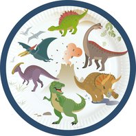 Papírové talířky “Veselý Dinosaurus”, 17,7 cm, 8ks