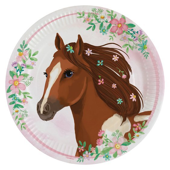 Talířky papírové “Koně-Beautiful Horses”, 22,8 cm, 8 ks - Obr. 1