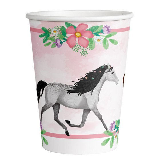 Kelímky papírové “Koně-Beautiful Horses”, 250ml, 8ks - Obr. 1