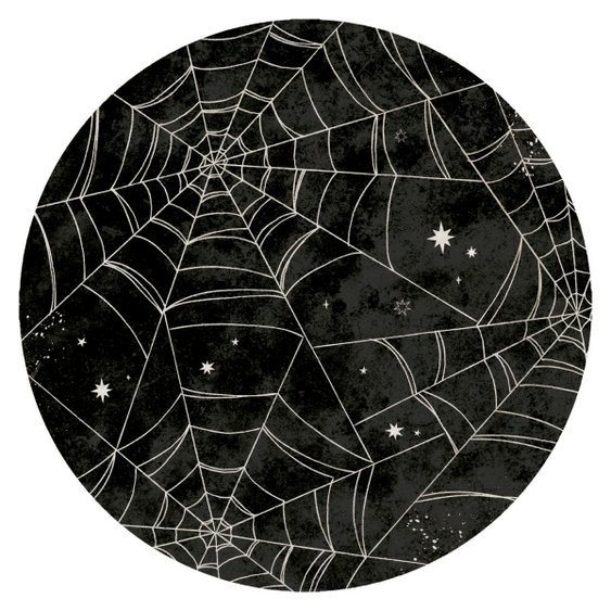 Talířky papírové “Halloween - pavučina”, 23 cm, 8 ks - obr. 1