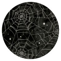 Talířky papírové “Halloween - pavučina”, 23 cm, 8 ks