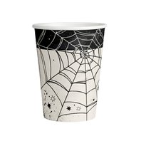 Kelímky papírové “Halloween - pavučina”, 250 ml, 8 ks