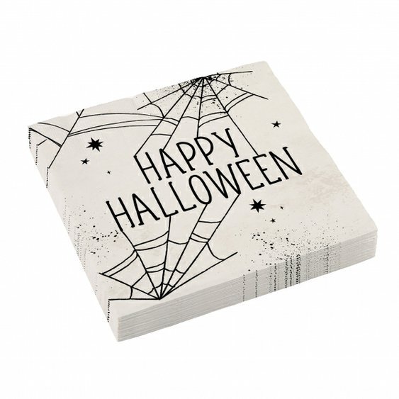Ubrousky “Halloween - pavučina”, 33x33 cm, 16 ks - obr. 1