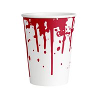 Kelímky papírové “Halloween - krev”, 250 ml, 8 ks