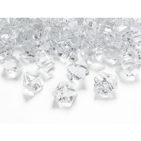 Krystaly "Led" PRŮHLEDNÉ, 25x21 mm, 50 ks - Obr.1