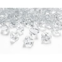 Krystaly "Led" PRŮHLEDNÉ, 25x21 mm, 50 ks