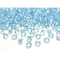 Krystaly diamantové TYRKYSOVÉ, 12 mm, 100 kusů