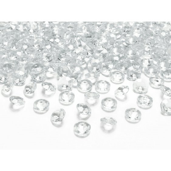 Krystaly diamantové PRŮHLEDNÉ, 12 mm, 100 kusů - Obr. 1