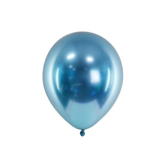 Lesklý balónek MODRÝ, 30 cm, 50 ks - Obr. 1