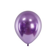 Lesklý balónek FIALOVÝ, 30 cm, 50 ks