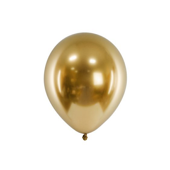Lesklý balónek ZLATÝ, 30 cm - Obr. 1