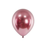 Lesklý balónek RŮŽOVO-ZLATÝ, 30 cm