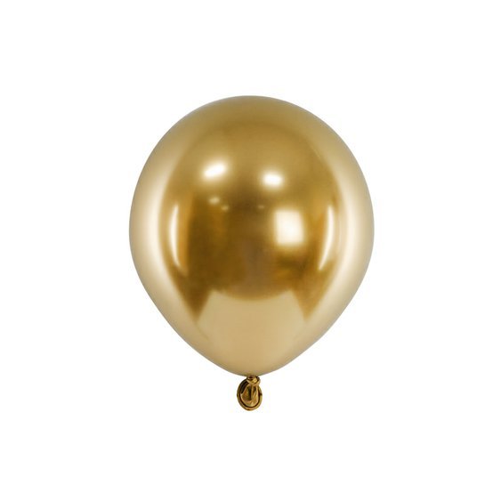 Lesklý balónek ZLATÝ, 12 cm, 50 ks - Obr.1