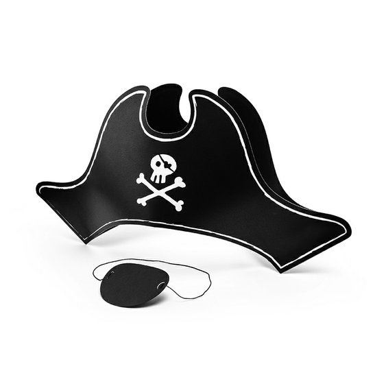 Pirátský klobouk a páska přes oko - Obr. 1