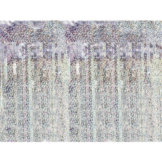 Párty závěs s třásněmi "HOLOGRAFICKÝ", 0,9 x 2,5 m - Obr.1