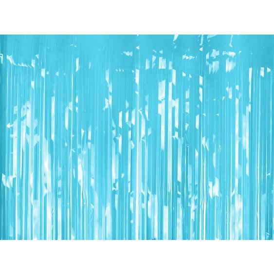 Párty závěs s třásněmi “SVĚTLE MODRÝ”, 100x200 cm - Obr.1