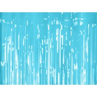 Párty závěs s třásněmi “SVĚTLE MODRÝ”, 100x200 cm - Obr.1