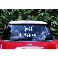 Nálepky na auto "Just married" 33x45 cm
