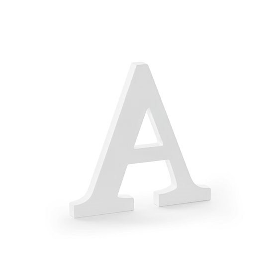 Dřevěné písmeno "A" BÍLÉ, 20 cm - Obr. 1