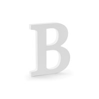 Dřevěné písmeno "B" BÍLÉ, 20 cm