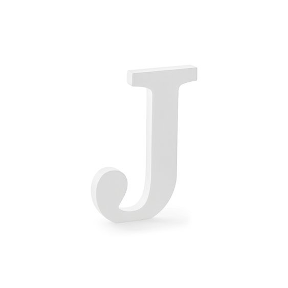 Dřevěné písmeno "J" BÍLÉ, 20 cm - Obr. 1