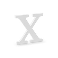 Dřevěné písmeno "X" BÍLÉ, 19 cm
