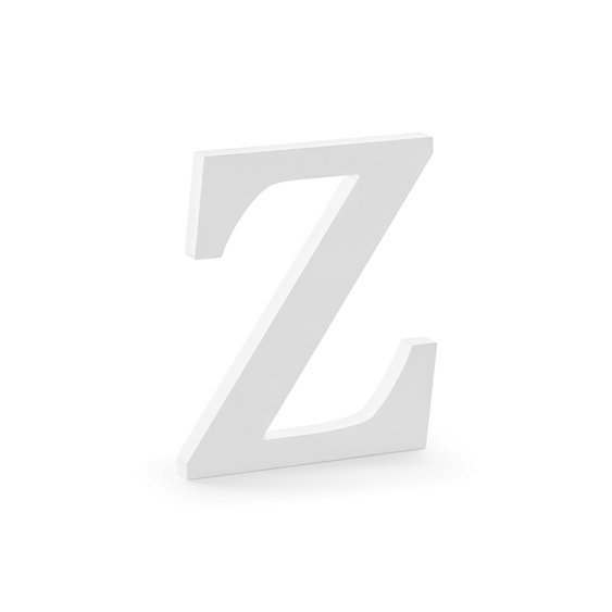 Dřevěné písmeno "Z" BÍLÉ, 20 cm - Obr. 1