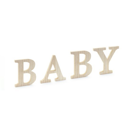 Dřevěný nápis “BABY” PŘÍRODNÍ - Obr.1